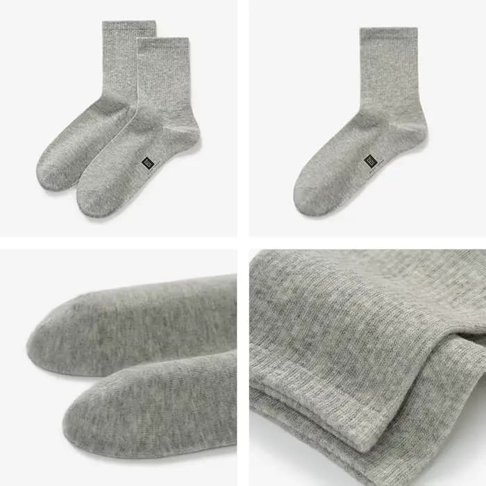 BEAUTODAY chaussettes de sport femmes coton couleur unie respirant mi-mollet chaussettes doux dames chaussettes à la main 97018