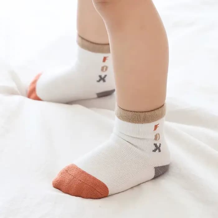 Chaussettes mi-tube en coton peigné bio pour bébé