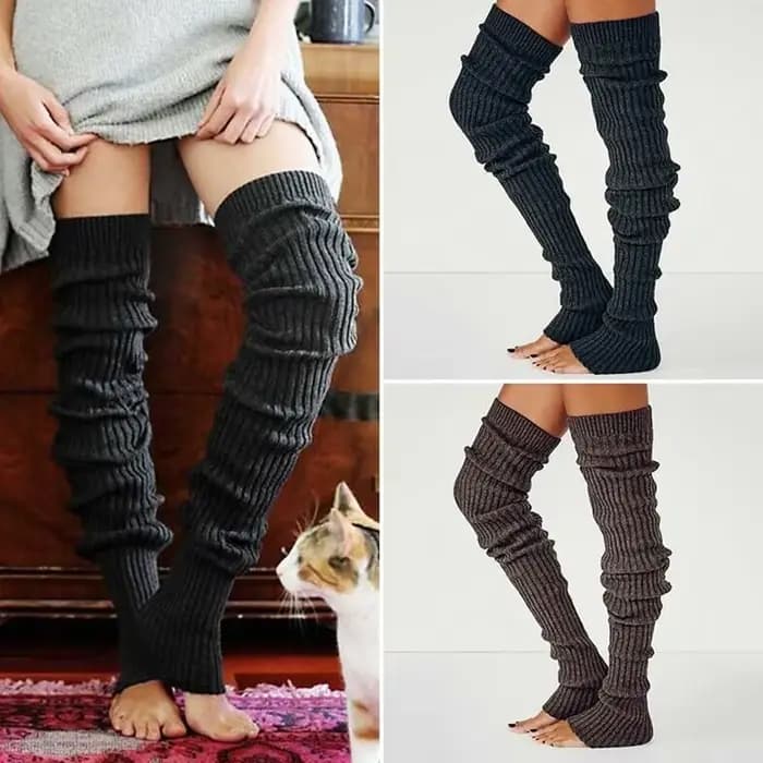 Jambières longues et chaudes pour fille, chaussettes hautes au genou, bas skinny, chaussettes Lolita avec crochet, survêtement de botte, hiver