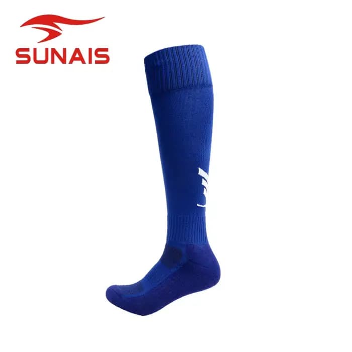 SUNAIS Chaussettes de sport pour hommes, chaussettes de football hautes antidérapantes, chaussettes de football en tissu épais, chaussettes au genou anti-usure confortables 527734