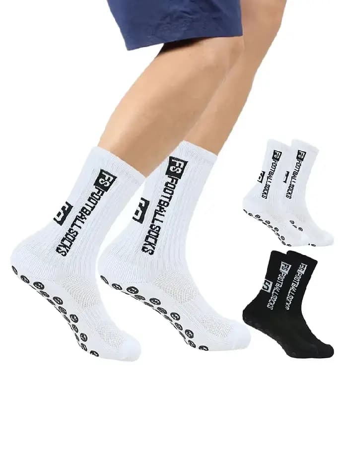 4 paires de chaussettes de football pour hommes avec poignée