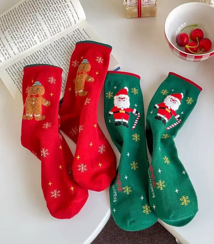 Chaussettes de Noël drôles pour hommes et femmes