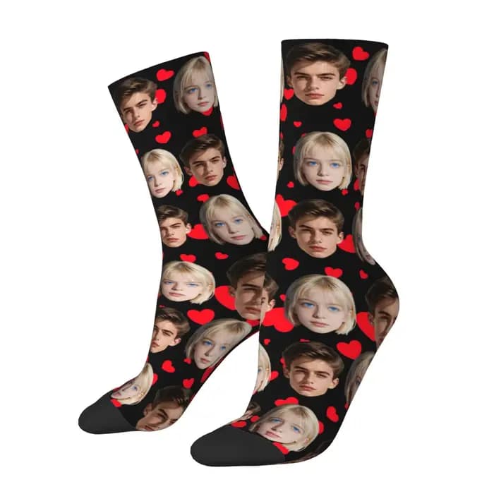 Chaussettes personnalisées en forme de visage