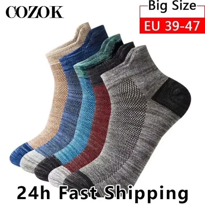5 paires de chaussettes de sport en coton pour hommes