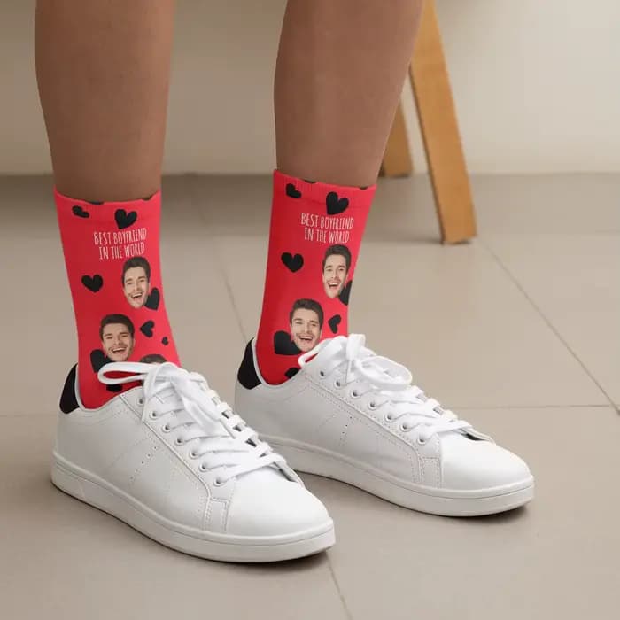 Chaussettes d'amour personnalisées avec impression 3D