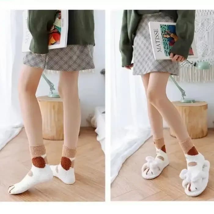 Chaussettes floues pour femmes hiver chaud doux confortable moelleux microfibre maison pantoufle de couchage