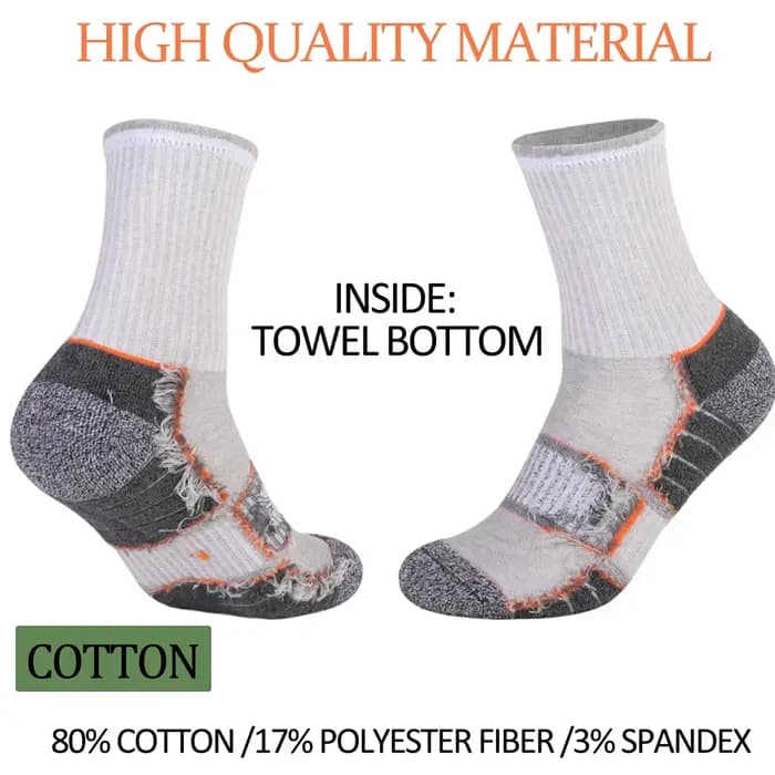6 paires de chaussettes de randonnée à coussin lourd pour hommes