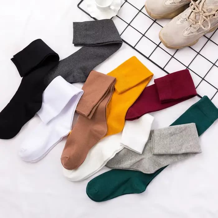 Chaussettes sulfen Coton pour Femme, 8 Couleurs, Automne Hiver, Harajuku, Décontracté, Trick, Chaud, Solide, Document Sox, 2024