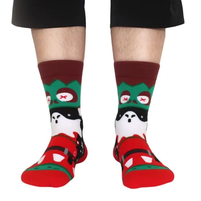 Chaussettes mollet amusantes pour femmes, Halloween, chauve-souris, crâne, tête de citrouille, horreur, vacances, Cosplay, tendance, cadeau, nouvelle collection 2025
