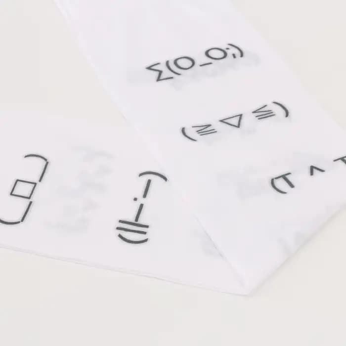 Kawaii expression blanc Graffiti lettre imprimer chaussettes longues Harajuku sur genou cuisse haute bas Y2K Cosplay chaussettes mignonnes Kawaii