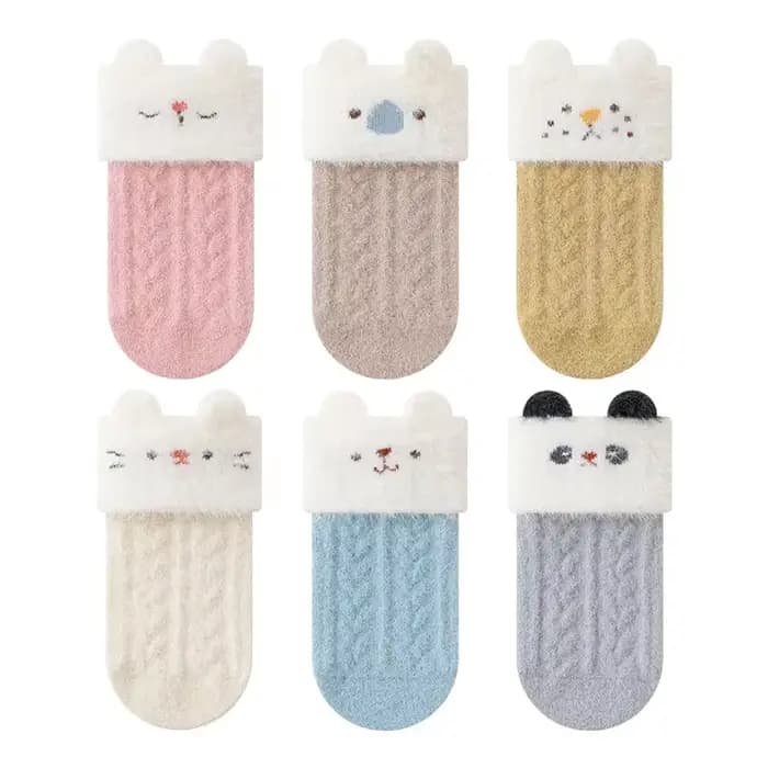 Chaussettes épaisses à Tube moyen pour nouveau-né