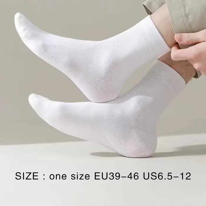 3 Paires Pure document Haute Qualité Blanc Hommes Coton Chaussettes Doux Respirant Antifavorable Noir