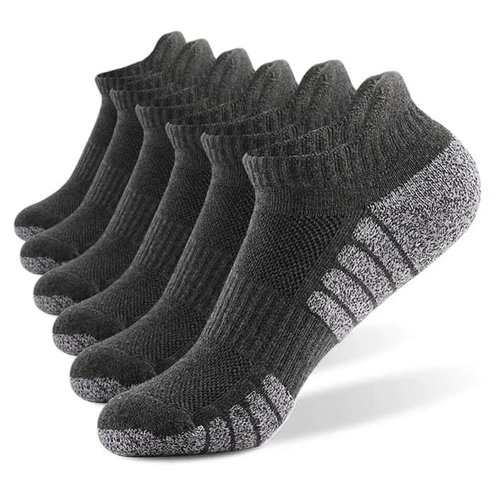 6 paires de chaussettes de sport à la cheville, chaussettes athlétiques basses, tricot épais, chaussettes d'automne et d'hiver, Fitness en plein air, respirantes, à séchage rapide