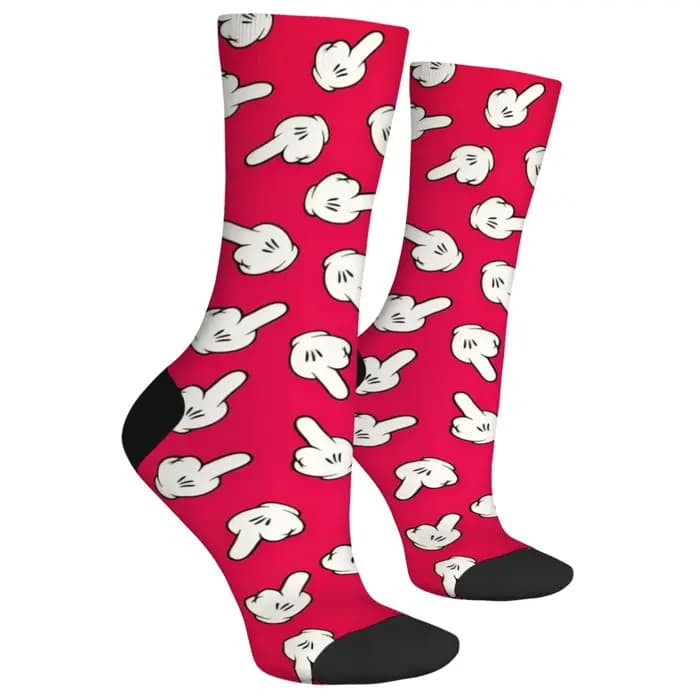 Chaussettes imprimées de dessin animé drôle