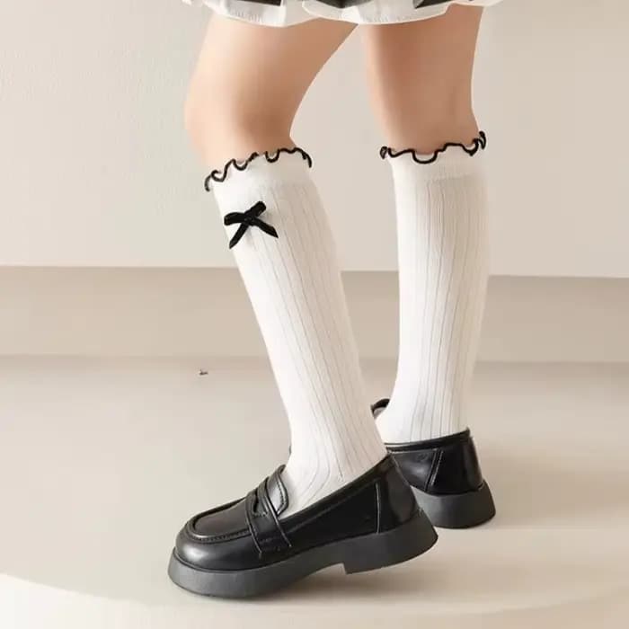 Chaussette Chic et Simple en Coton pour Enfant Fille