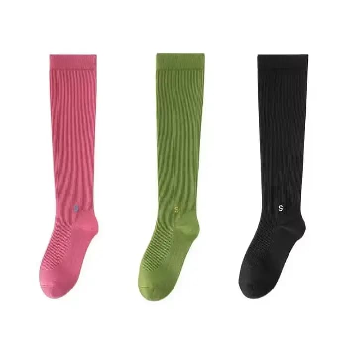 Chaussettes de compression pour mollets, pour course à pied, professionnelles, pour femmes, haute élasticité, respirantes, universelles, toutes saisons, pour le sport