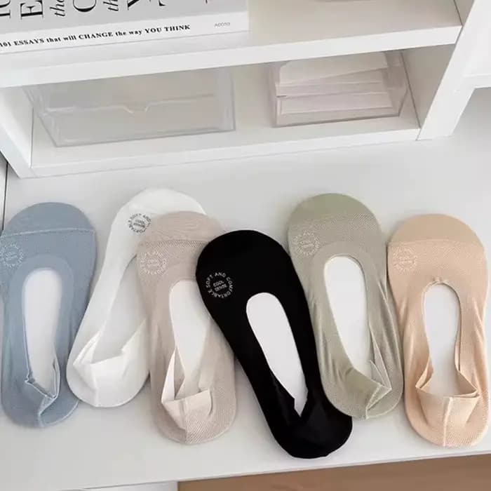 4 paires de chaussettes invisibles en maille respirante pour femmes