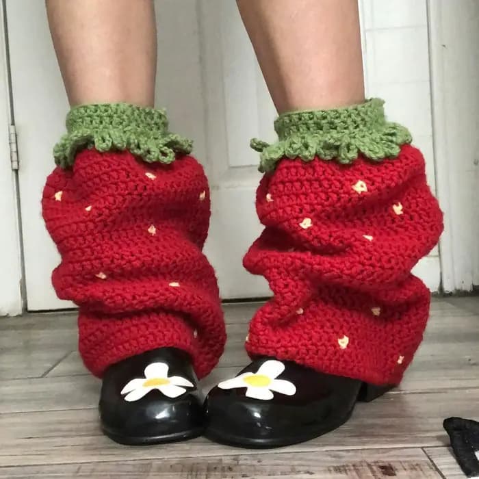 Hirigin-Chaussettes longues au crochet pour femmes