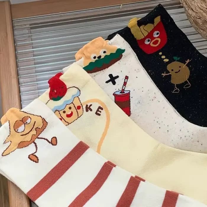Chaussettes confortables à tube moyen pour femmes
