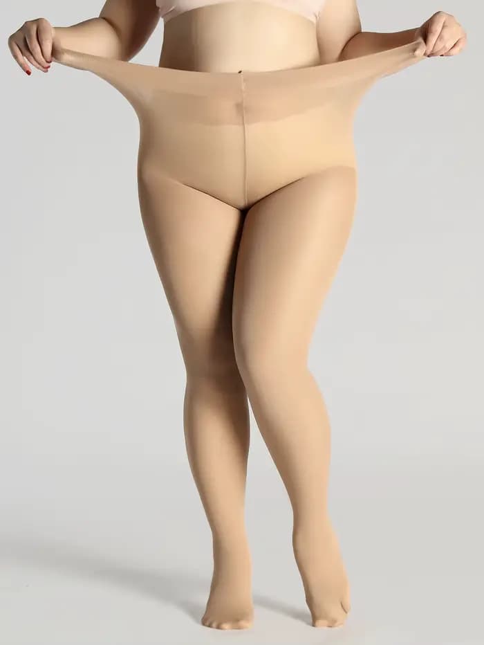 Une paire de collants noirs pour femmes, grande taille, mode, grande taille