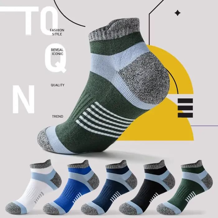 Chaussettes de sport en coton éponge absorbant les chocs pour homme