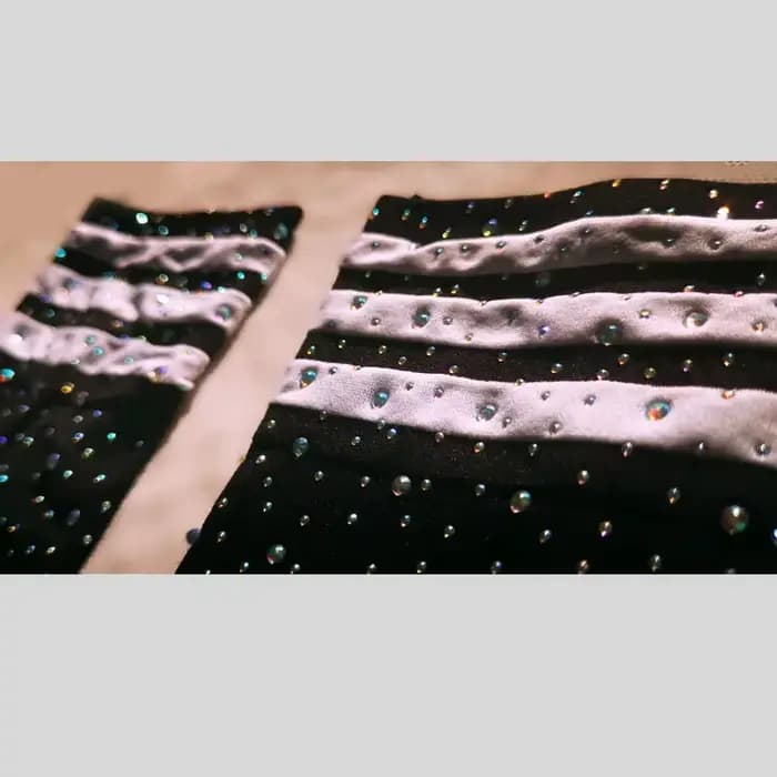 Chaussettes longues sexy avec diamants d'imitation pour femmes