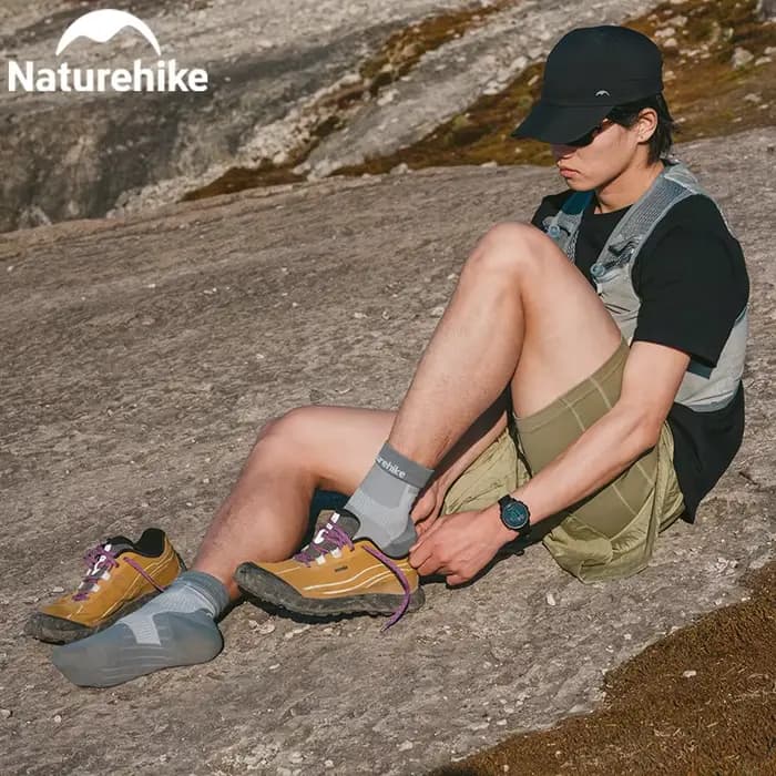 Naturehike Chaussettes de courseDissipation thermiqueAbsorption des chocsExercise quotidienne antibactérienneChaussettes à séchage rapideChaussures en plein air Respirant