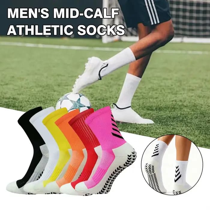 1 paire de chaussettes de football antidérapantes
