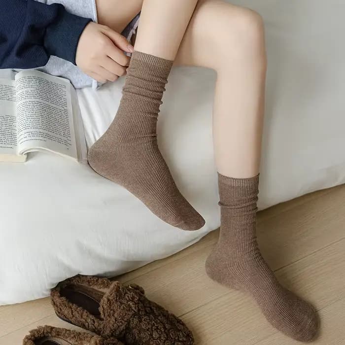 Chaussettes rayées en coton pour femmes, respirantes, absorbant la sueur, simples, rétro, nouvelle collection automne