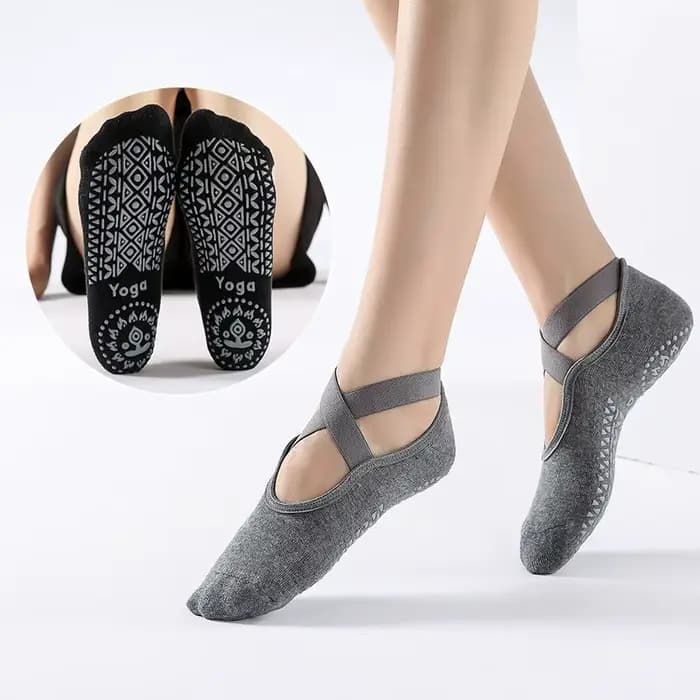 Chaussettes de Pilates coordonnantes en coton respirant pour femmes