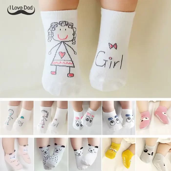 Chaussettes Asymétriques en Coton pour Nouveau-Né Garçon et Fille