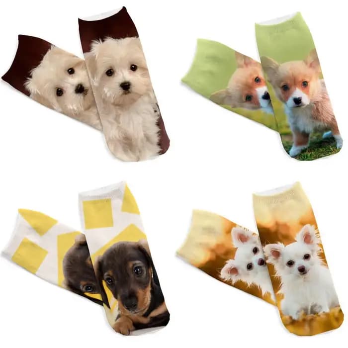 Nouvelle Offre Spéciale Chaussettes Courtes Unisexe Imprimées Numérique 3D pour Femmes