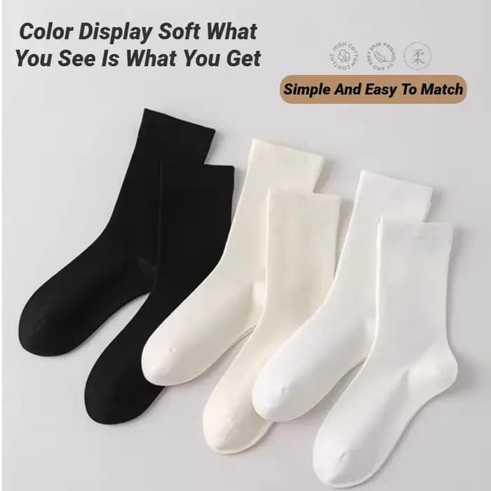5 paires de chaussettes mi-hautes tricotées