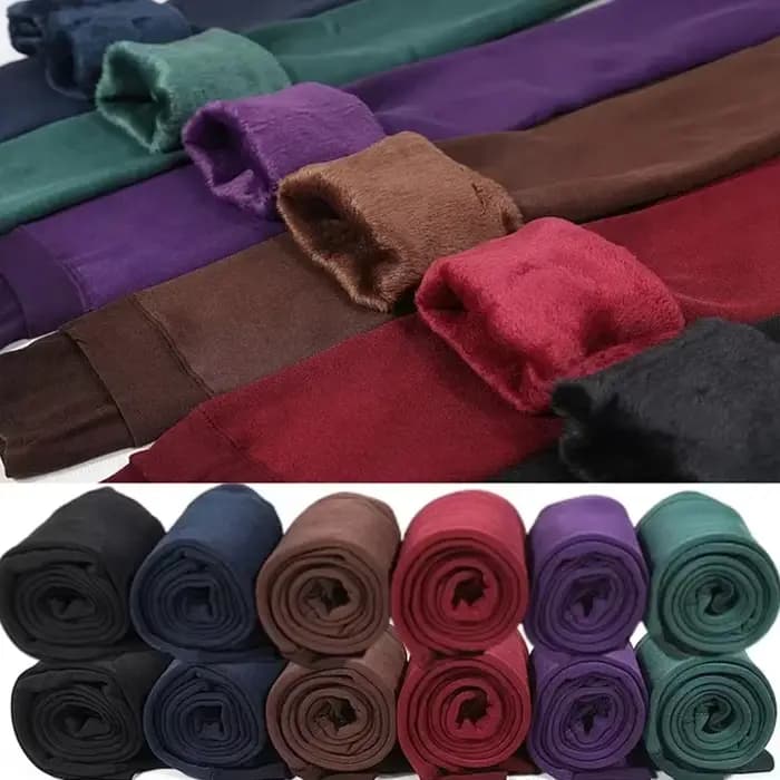 Collants doublés polaire colorés hiver femmes collants thermiques pour femme culotte peau polaire effet noir bas Leggings thermiques