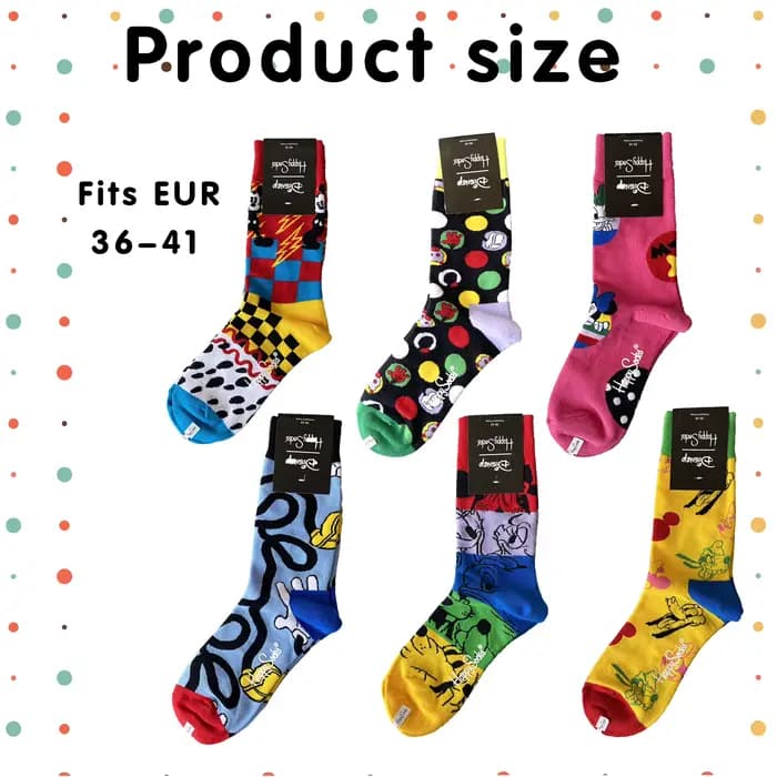 Chaussettes décontractées Mickey Mouse, chaussettes mi-mollet imprimées avec motif Mickey de dessin animé mignon, chaussettes fantaisie amusantes en coton coloré