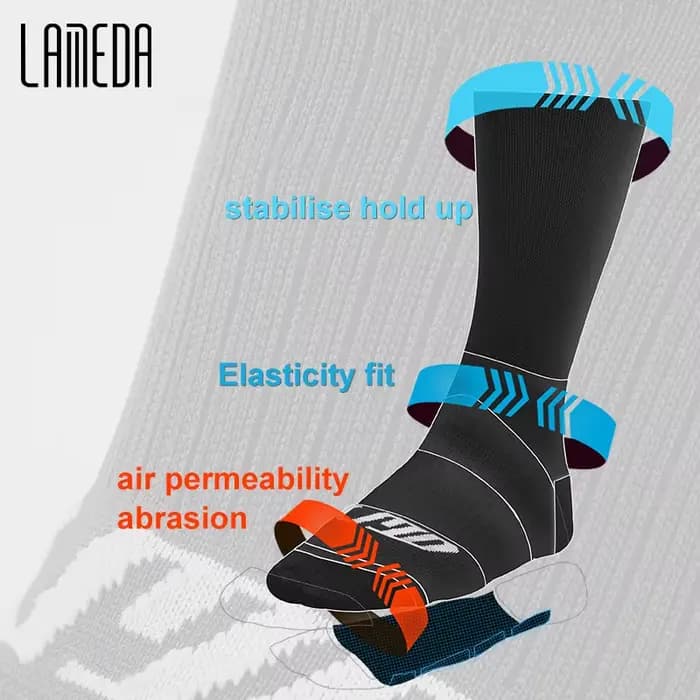 LAMEDA hommes chaussettes de cyclisme réfléchissant vélo route