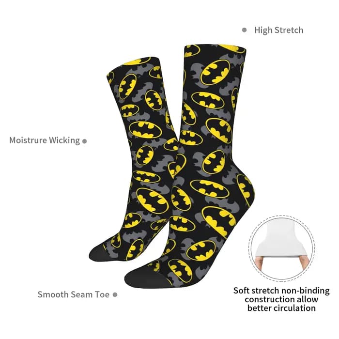 Chaussettes avec logo Batman pour hommes et femmes
