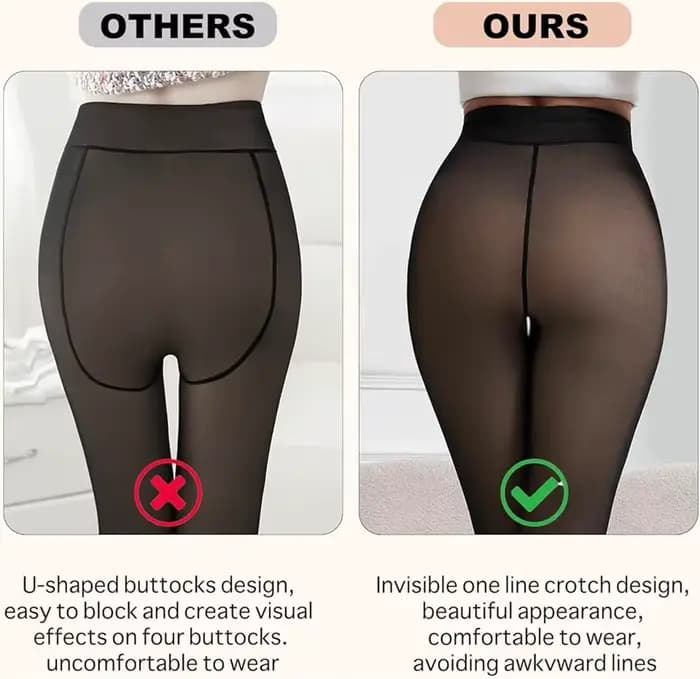 Collants thermiques doublés polaire