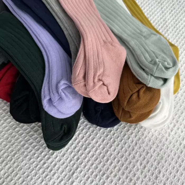Chaussettes longues hautes en coton pour bébés garçons et filles, chaussettes douces à rayures respirantes pour enfants de 0 à 8 ans