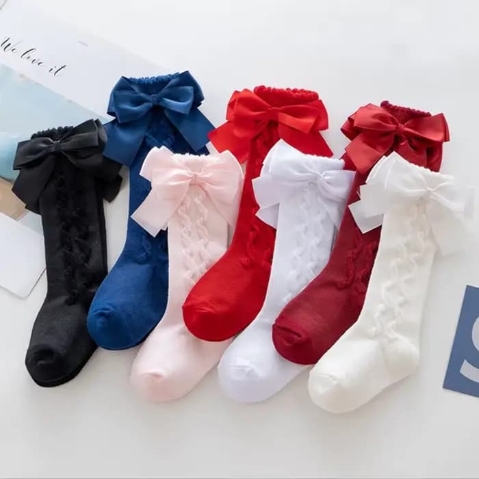 Nouvelles chaussettes pour filles avec gros nœuds