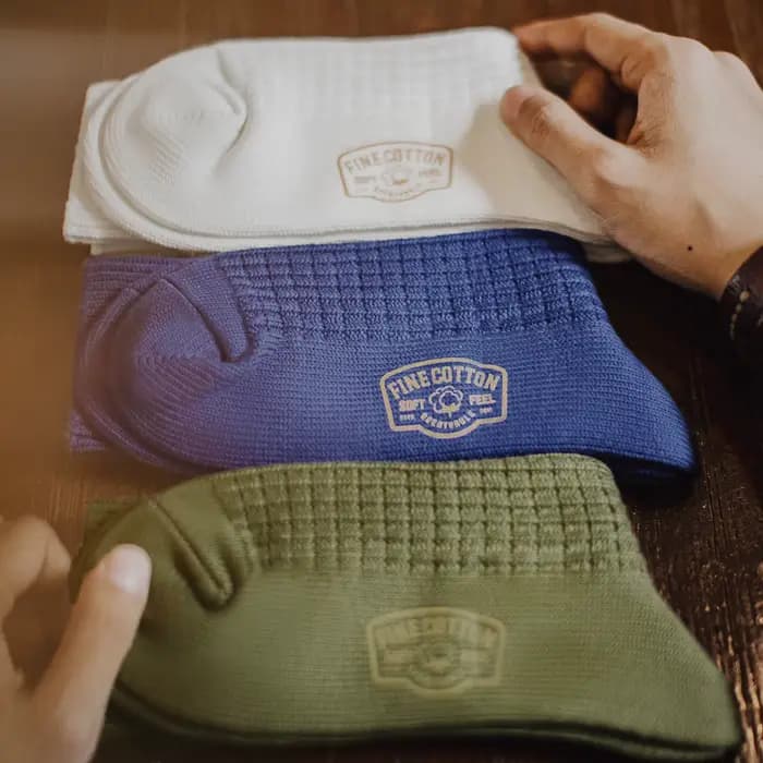 Maden – chaussettes mi-mollet tissées gaufrées pour hommes