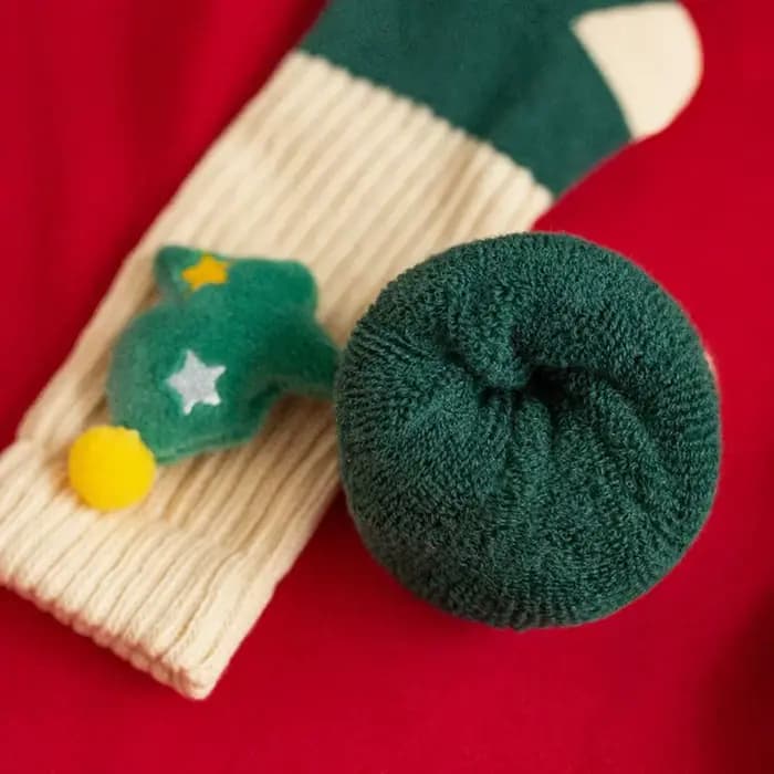 Chaussettes de noël en coton respirant pour enfants