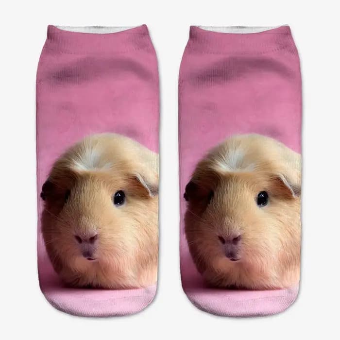 Chaussettes fantaisie imprimées 3D animaux mignons pour femmes