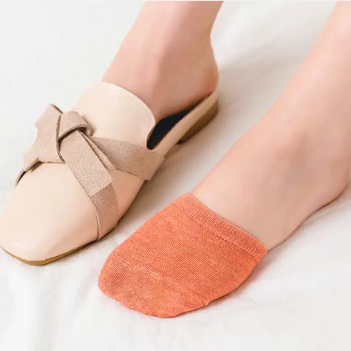 10 pièces = 5 paires avant-pied demi-pied orteil chaussettes femmes été chaussettes invisibles couverture femme respirant No Show chaussettes couleur bonbon
