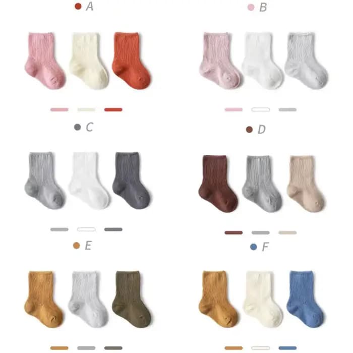 3 paires de chaussettes pour bébé