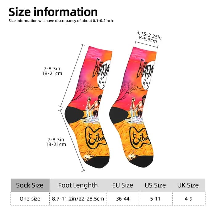 Rock Band EXTREMODURO Tour 2025 chaussettes Kawaii bas automne Anti-transpiration femmes hommes