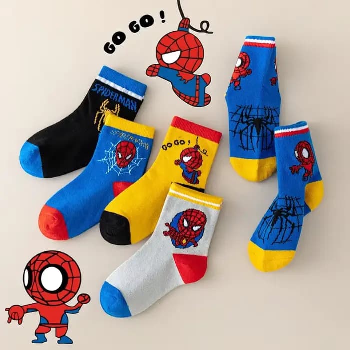 5 paires de chaussettes pour enfants MARVEL Spiderman