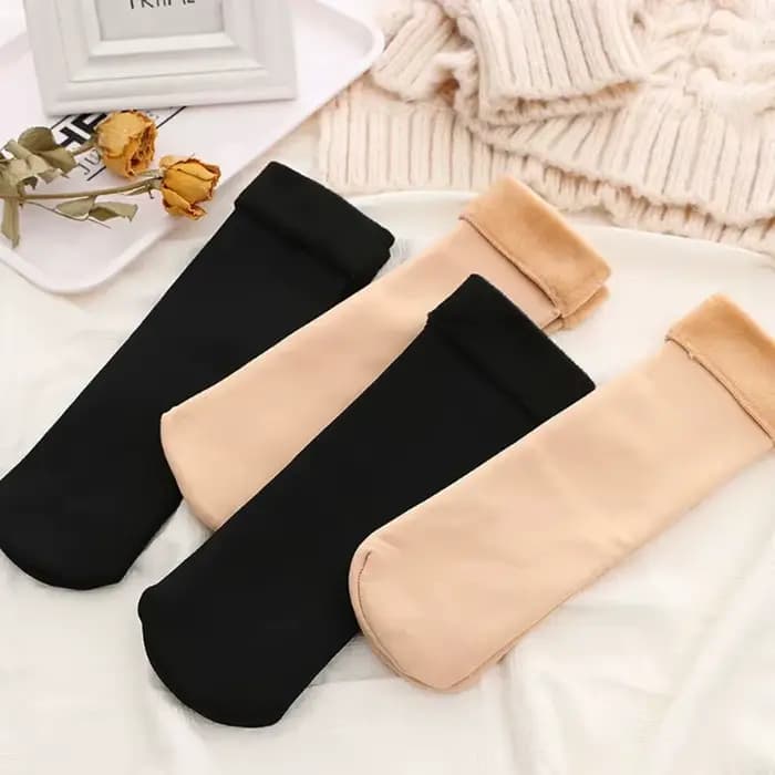 Chaussettes thermiques épaisses en velours pour femmes, chaussettes de sol, bottes de neige, laine, cachemire, doux, décontracté, solide, document, maison, chaud, hiver