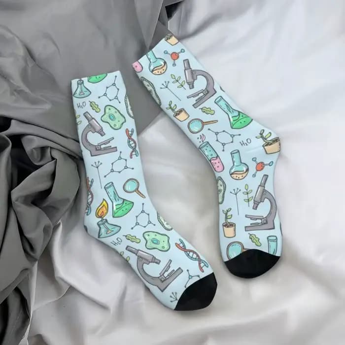 Chaussettes habillées personnalisées de biologie et de chimie pour hommes et femmes