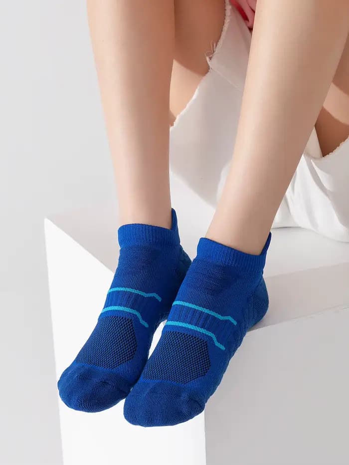 Chaussettes de sport moulantes à la cheville pour femmes, chaussettes de course de badminton